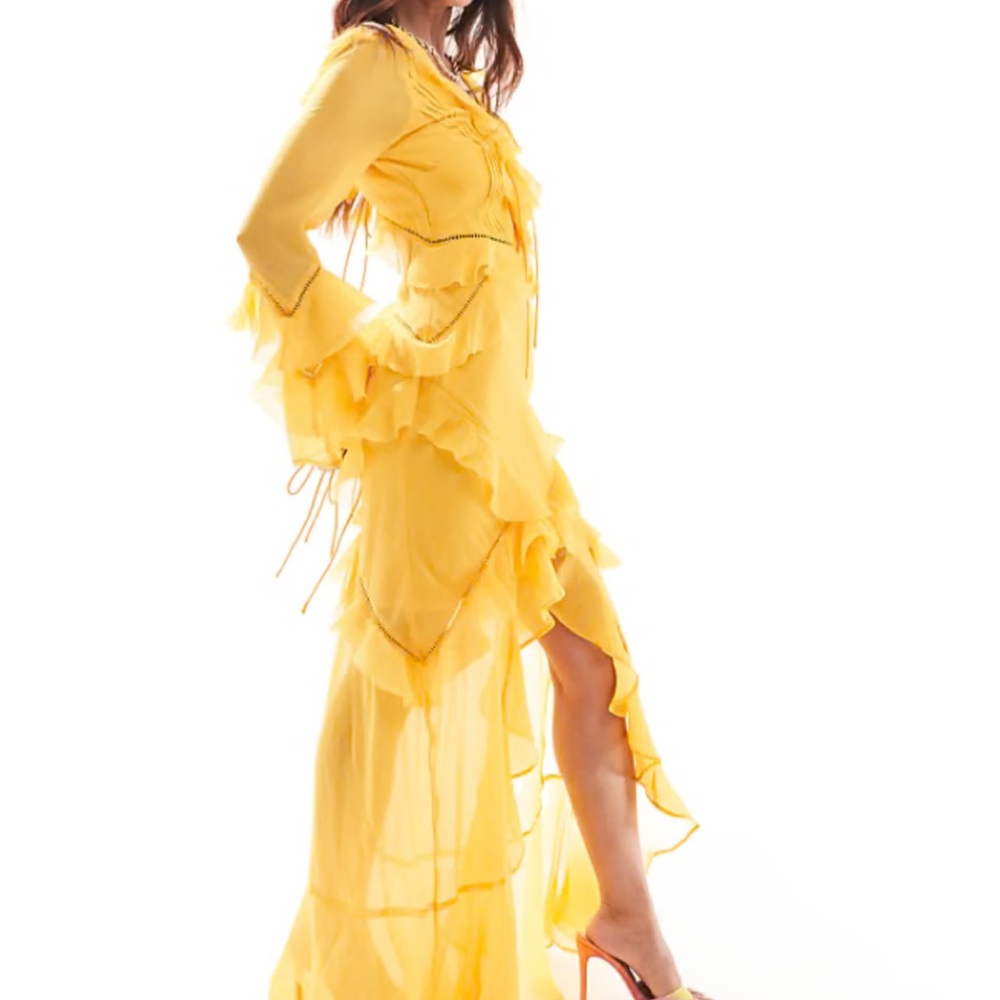 ASOS Vibrant Yellow High Low Dress